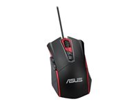 ASUS Espada GT200 Gaming - Souris - ergonomique - optique - 6 boutons - filaire - USB - noir 90XB03E0-BMU000