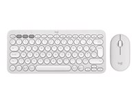 Logitech Pebble 2 Combo - Ensemble clavier et souris - sans fil - Bluetooth LE - AZERTY - Français - blanc ton sur ton 920-012210