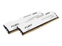 HyperX FURY - DDR4 - 16 Go: 2 x 8 Go - DIMM 288 broches - 3466 MHz / PC4-27700 - CL19 - 1.2 V - mémoire sans tampon - non ECC - blanc HX434C19FW2K2/16