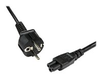 StarTech.com Cordon d'alimentation en trèfle Schuko CEE7 vers IEC 320 C5 1m pour PC portable - Câble secteur tripolaire EU à C5 - M/F Noir - Câble d'alimentation - IEC 60320 C5 pour power CEE 7/7 (M) - CA 250 V - 1 m - moulé - noir PXTNB3SEU1M