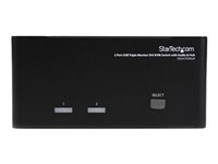 StarTech.com Switch commutateur KVM triple affichage DVI à 2 ports avec audio et hub USB 2.0 - Commutateur écran-clavier-souris/audio/USB - 2 x KVM / audio / USB - 1 utilisateur local - de bureau - pour P/N: SVA12M2NEUA, SVA12M5NA SV231TDVIUA