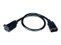 Tripp Lite Standard Computer Power Cord 12A 16AWG C14 to 5-15R - Câble d'alimentation - IEC 60320 C14 pour NEMA 5-15 (F) - 61 cm - noir P002-002