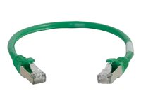 C2G Cat5e Booted Shielded (STP) Network Patch Cable - Cordon de raccordement - RJ-45 (M) pour RJ-45 (M) - 3 m - STP - CAT 5e - Moulé - vert 83832