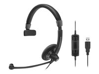 Sennheiser SC 40 USB CTRL BLACK - Culture Plus - micro-casque - sur-oreille - filaire - noir 506500