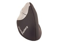 Urban Factory Ergonomic - Souris verticale - pour gauchers - laser - 4 boutons - sans fil - 2.4 GHz - récepteur sans fil USB - gris EML20UF