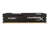 HyperX FURY - DDR3L - module - 8 Go - DIMM 240 broches - 1866 MHz / PC3L-14900 - CL11 - 1.35 / 1.5 V - mémoire sans tampon - non ECC - noir HX318LC11FB/8