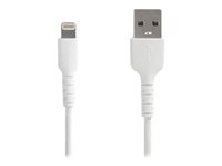 StarTech.com Câble USB-A vers Lightning Blanc Robuste 2m - Câble de Charge/Synchronisation de Type A vers Lightning en Fibre Aramide - iPad/iPhone 12 - Certifié Apple MFi (RUSBLTMM2M) - Câble Lightning - USB mâle droit pour Lightning mâle droit - 2 m - double blindage - blanc RUSBLTMM2M