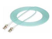 StarTech.com 5m (15ft) LC to LC (UPC) OM4 Switchable Fiber Optic Cable 50/125µm, 100G Networks, Toolless Polarity Switching, Low Insertion Loss - LSZH Fiber Patch Cord (450FBLCLC5SW) - Cordon de raccordement - LC/UPC multimode (M) pour LC/UPC multimode (M) - 5 m - 2.9 mm - fibre optique - duplex - 50 / 125 microns - OM3/OM4 - sans halogène, débit de transfert de données jusqu'à 100 Gbps - turquoise 450FBLCLC5SW