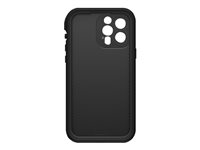 LifeProof FRE - Étui de protection étanche pour téléphone portable - 50 % de plastique recyclé, 25 % de plastique recyclé provenant de l'océan - noir - pour Apple iPhone 12 Pro Max, 13 Pro Max 77-85512