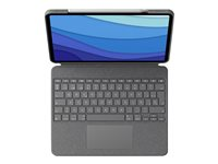 Logitech Combo Touch - Clavier et étui - avec trackpad - rétroéclairé - Apple Smart connector - QWERTY - Espagnol - gris oxford - pour Apple 12.9-inch iPad Pro (5ème génération) 920-010211