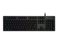 Logitech Gaming G512 - Clavier - backlit - USB - AZERTY - Français - commutateur : GX Brown Tactile - carbone 920-009346