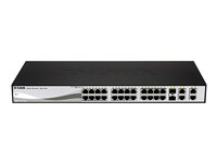 D-Link DES 1210 - Commutateur - Géré - 24 x 10/100 + 2 x SFP Gigabit combiné + 2 x 10/100/1000 - Ordinateur de bureau DES-1210-28