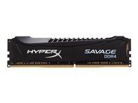 HyperX FURY - DDR4 - 16 Go: 4 x 4 Go - DIMM 288 broches - 2400 MHz / PC4-19200 - CL15 - 1.2 V - mémoire sans tampon - non ECC - noir HX424C15FBK4/16