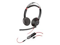 Plantronics Blackwire 5220 - 5200 Series - casque - sur-oreille - filaire - jack 3,5mm, USB-C 207586-01