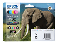 Epson 24XL Multipack - Pack de 6 - 55.7 ml - XL - noir, jaune, cyan, magenta, magenta clair, cyan clair - original - blister - cartouche d'encre - pour Expression Photo XP-55, 750, 760, 850, 860, 950, 960, 970; Expression Premium XP-750, 850 C13T24384011