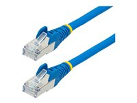 StarTech.com 7.5m CAT6a Ethernet Cable - Blue - Low Smoke Zero Halogen (LSZH) - 10GbE 500MHz 100W PoE++ Snagless RJ-45 w/Strain Reliefs S/FTP Network Patch Cord - Cordon de raccordement - RJ-45 (M) pour RJ-45 (M) - 7.5 m - S/FTP - CAT 6a - IEEE 802.3bt - sans halogène, moulé, sans crochet, bloqué - bleu NLBL-750-CAT6A-PATCH