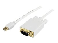 StarTech.com Adaptateur Mini DisplayPort vers VGA - Câble Actif Vidéo Display Port Mâle vers VGA Mâle pour Apple Mac ou PC - Blanc 91cm - Convertisseur vidéo - VGA - DisplayPort - blanc MDP2VGAMM3W