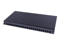 Uniformatic - Plateau d'épissure en fibres optiques - montable sur rack - noir anthracite (RAL 9005) - 1U - 19" - 24 ports 29198