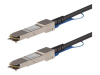 StarTech.com Câble QSFP+ à connexion directe de 3 m - Conforme à MSA - Cordon QSFP+ 40G - Câble Twinax passif - Câble DAC - Câble d'attache directe 40GBase - QSFP+ verrouillé pour QSFP+ verrouillé - 3 m - twinaxial - SFF-8436 - passif - noir QSFP40GPC3M