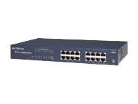 NETGEAR Plus JGS516PE - Commutateur - non géré - 8 x 10/100/1000 (PoE) + 8 x 10/100/1000 - de bureau, Montable sur rack - PoE (85 W) JGS516PE-100EUS