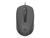 HP 150 - Souris - droitiers et gauchers - optique - filaire - USB - noir - pour HP 21, 22, 24, 27; Laptop 14s, 15, 15s, 17; Pavilion 13, 14, 15, 24, 27, 32, TP01 240J6AA