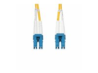 StarTech.com 15m (49.2ft) LC to LC (UPC) OS2 Single Mode Duplex Fiber Optic Cable, 9/125µm, Laser Optimized, 10G, Bend Insensitive, Low Insertion Loss - LSZH Fiber Patch Cord (SMDOS2LCLC15M) - Cordon de raccordement - mode unique LC/UPC (M) pour mode unique LC/UPC (M) - 15 m - 2 mm - fibre optique - duplex - 9 / 125 micromètres - OS1/OS2 - sans halogène, passif - jaune SMDOS2LCLC15M