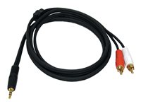 C2G Value Series Y-Cable - Adaptateur audio - mini-phone stereo 3.5 mm mâle pour RCA mâle - blindé - noir 80133