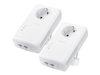 Zyxel PLA5456 - Starter Kit - kit d'adaptation pour courant porteur - GigE, HomePlug AV (HPAV), HomePlug AV (HPAV) 2.0, IEEE 1901 - Branchement mural (pack de 2) PLA5456-EU0201F