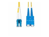 StarTech.com 25m (82ft) LC to SC (UPC) OS2 Single Mode Duplex Fiber Optic Cable, 9/125µm, Laser Optimized, 10G, Bend Insensitive, Low Insertion Loss - LSZH Fiber Patch Cord (SMLCSC-OS2-25M) - Cordon de raccordement - mode unique LC/UPC (M) pour mode unique SC/UPC (M) - 25 m - 2 mm - fibre optique - duplex - 9 / 125 micromètres - OS1/OS2 - sans halogène, passif - jaune SMLCSC-OS2-25M