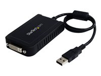 StarTech.com Adaptateur / Convertisseur Vidéo USB 2.0 vers DVI - Carte Graphique Externe USB (Mâle) vers DVI-I (Femelle) - 1920x1200 - Adaptateur vidéo externe - 32 Mo SDRAM - USB 2.0 - DVI - noir - pour P/N: DVIDDMM10, DVIDDMM6, DVIDSMM10, DVIMM6, DVISPL1DD, HDDVIMM3, HDMIDVIMM10, HDMIDVIMM6 USB2DVIE3