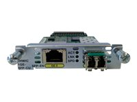 Cisco - Module d'extension - EHWIC - GigE - 1000Base-T, 1000Base-X - pour Cisco 1921, 1921 4-pair, 1921 ADSL2+, 1941, 2901, 2911, 2921, 2951, 3925, 3945 EHWIC-1GE-SFP-CU=