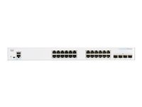 Cisco Business 250 Series CBS250-24PP-4G - Commutateur - C3 - intelligent - 24 x 10/100/1000 (PoE+) + 4 x Gigabit SFP - Montable sur rack - PoE+ (100 W) CBS250-24PP-4G-EU