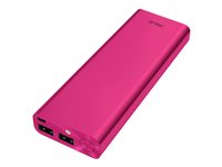 ASUS ZenPower Ultra - Banque d'alimentation - 20100 mAh - 36 Watt - 2.4 A - Quick Charge 2.0 - 2 connecteurs de sortie (USB) - rose 90AC00M0-BBT021