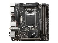 MSI Z370I GAMING PRO CARBON AC - Carte-mère - mini ITX - Socket LGA1151 - Z370 - USB 3.1 Gen 1, USB-C Gen2, USB 3.1 Gen 2 - Bluetooth, Gigabit LAN, Wi-Fi - carte graphique embarquée (unité centrale requise) - audio HD (8 canaux) Z370I GAMING PRO CARBON AC