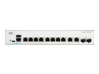 Cisco Catalyst 1300-8T-E-2G - Commutateur - C3 - Géré - 8 x 10/100/1000Base-T + 2 x combinaison Gigabit SFP/RJ-45 - Montable sur rack C1300-8T-E-2G